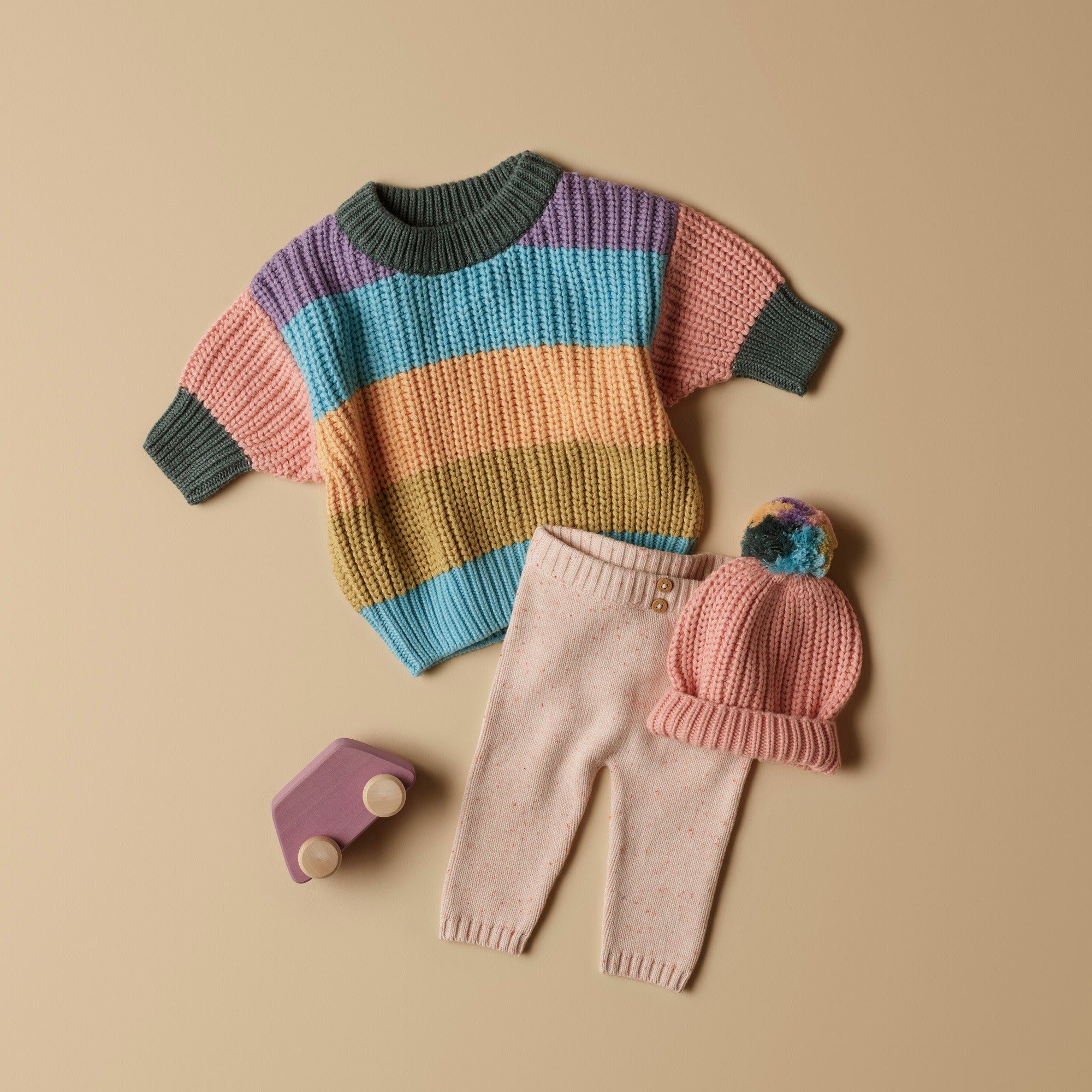 Rainbow Organic Knitted Jumper