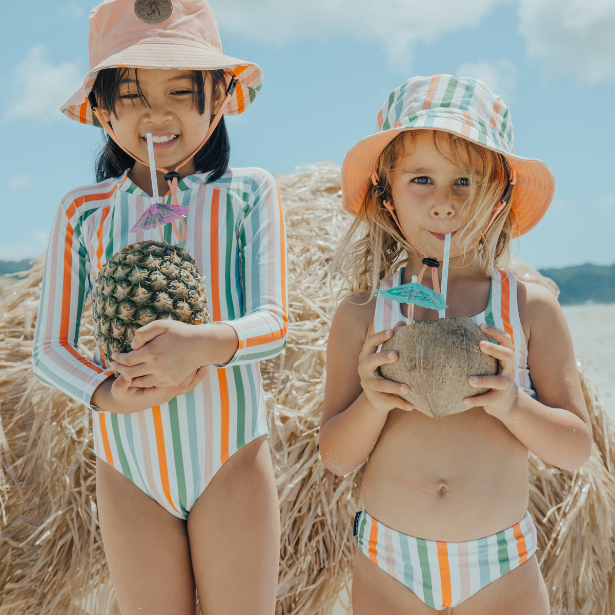 Summer Stripe L/S Swimsuit
