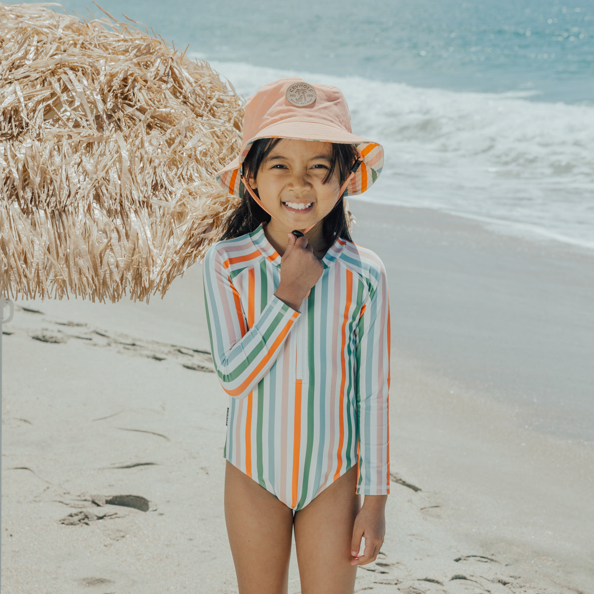 Summer Stripe L/S Swimsuit
