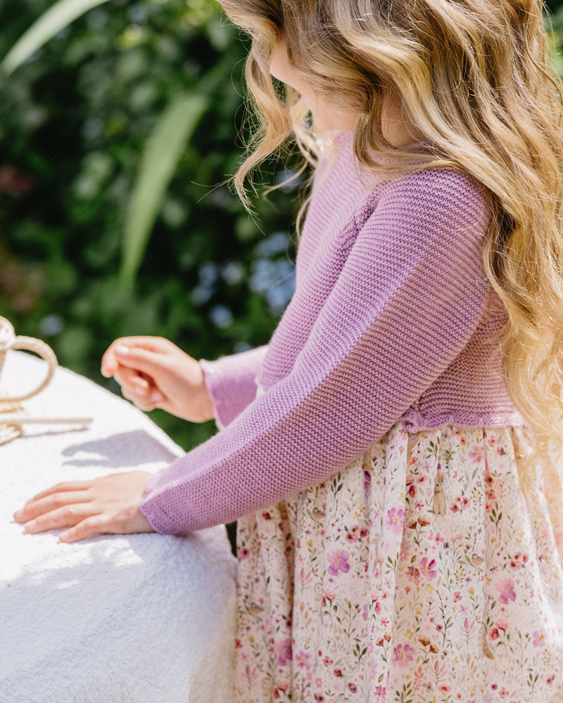 Flossy Knitted Bodice Dress