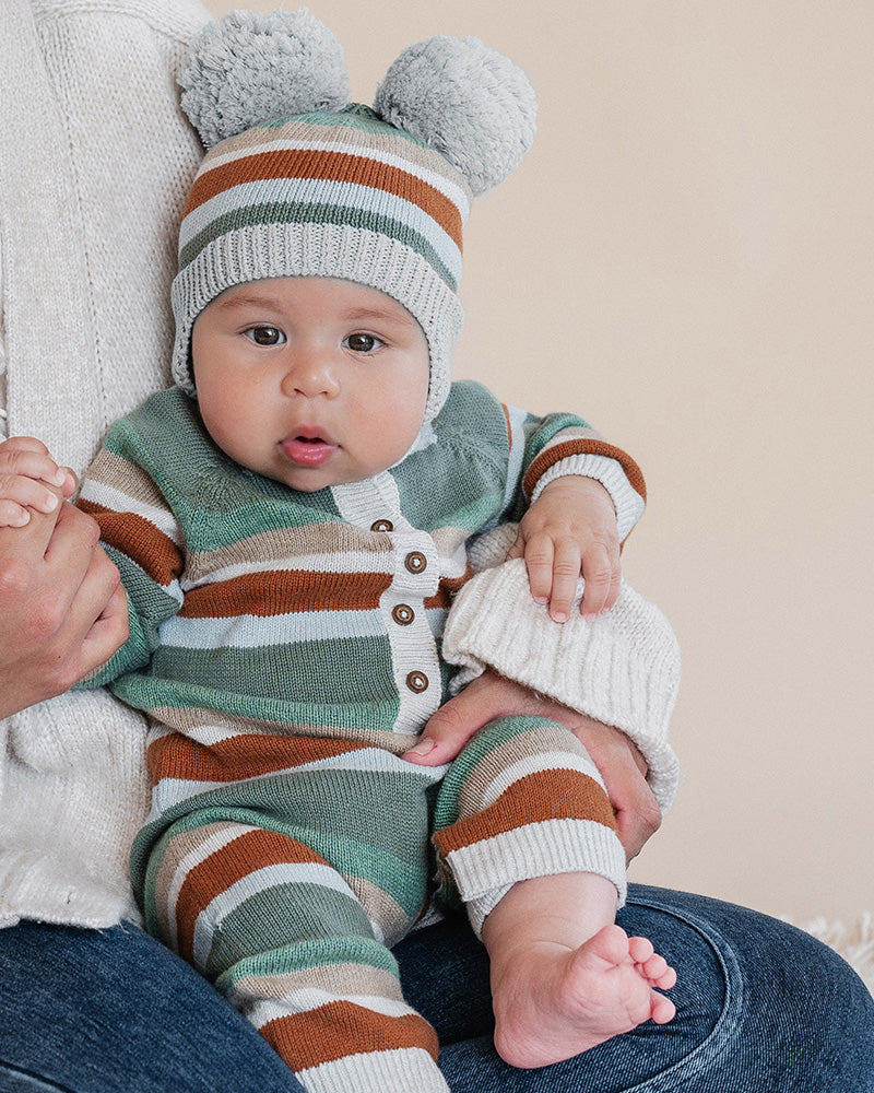 Mateo Stripe Knitted Romper