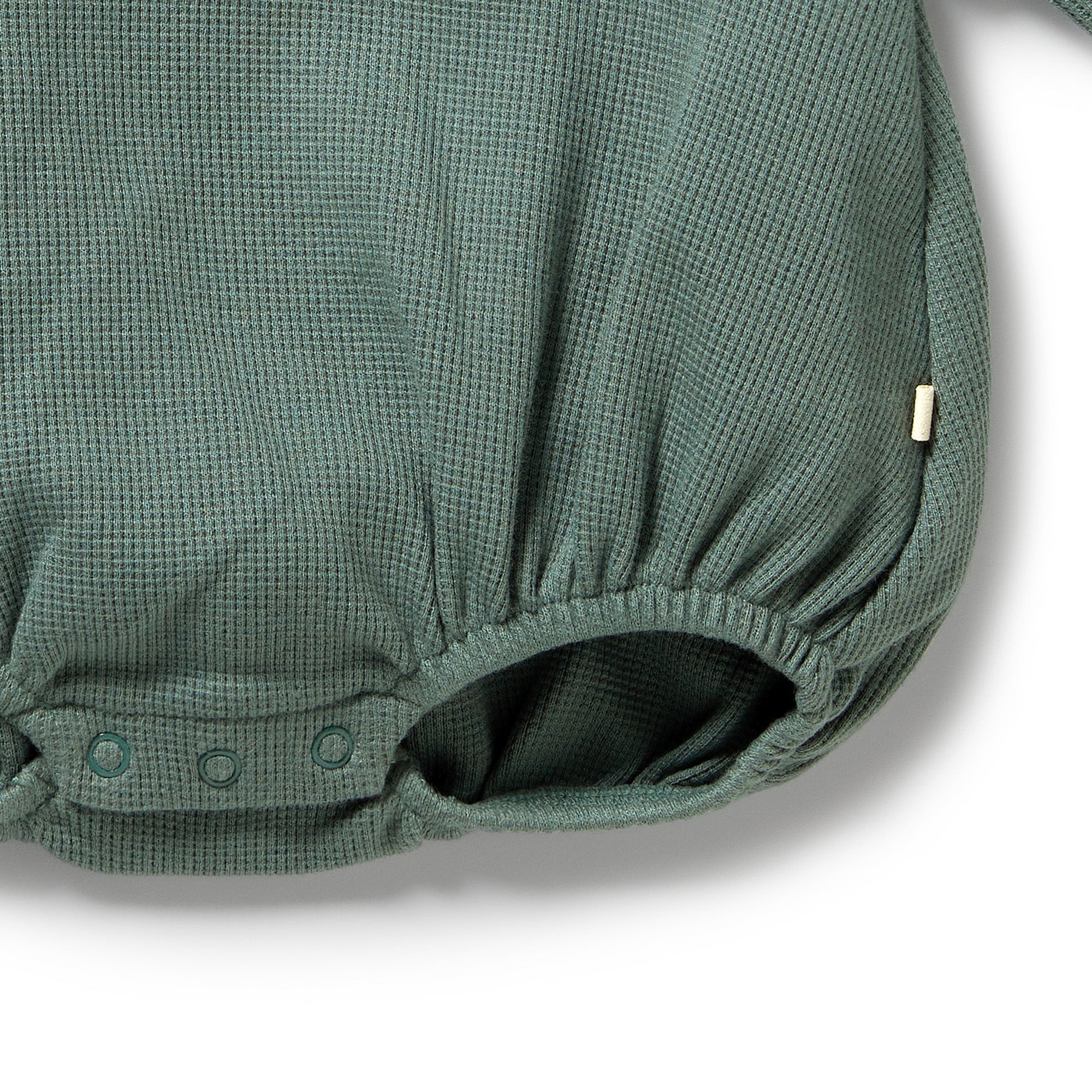 Pine Green Organic Waffle Bodysuit