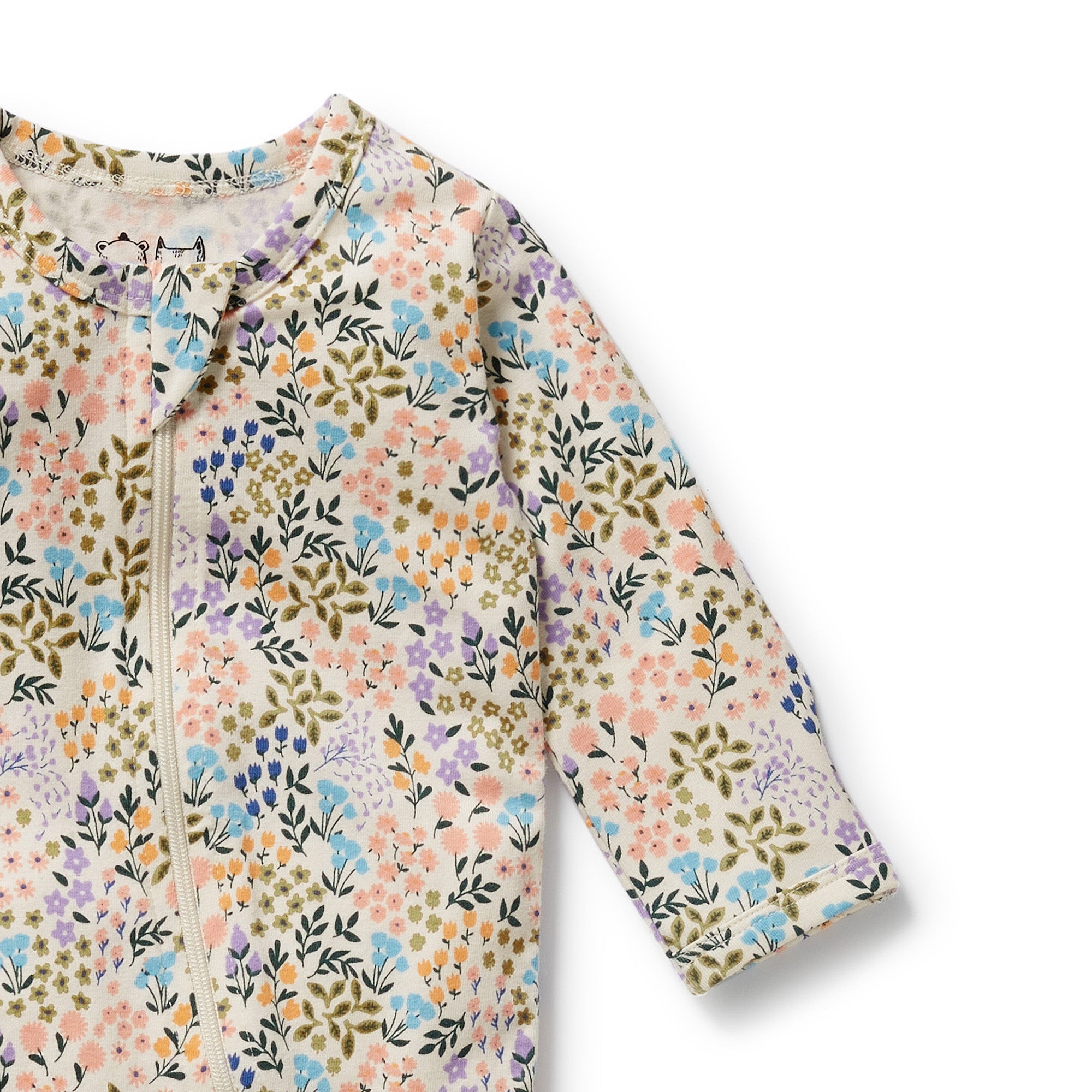 Tiny Bloom Organic Zipsuit with Feet