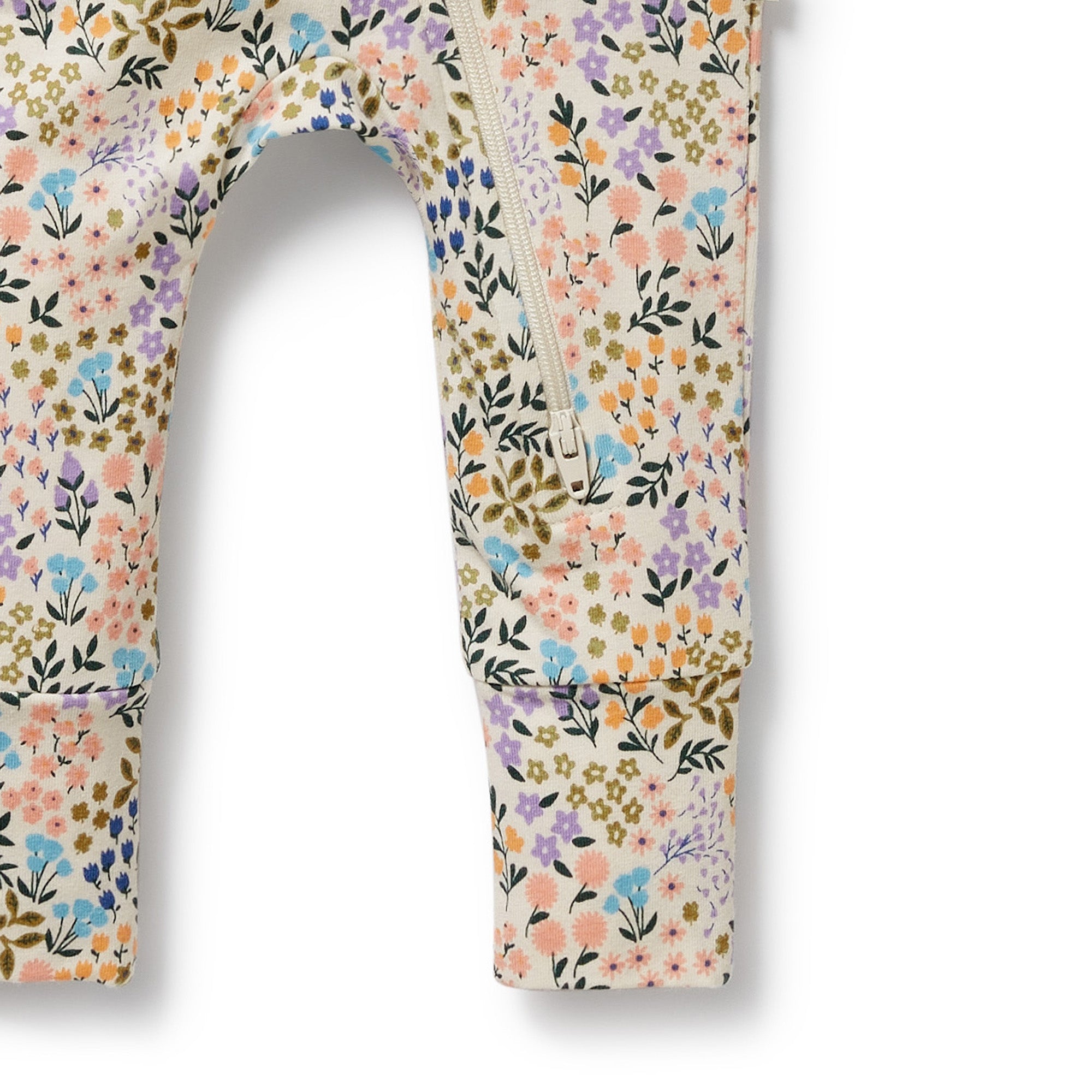 Tiny Bloom Organic Zipsuit with Feet
