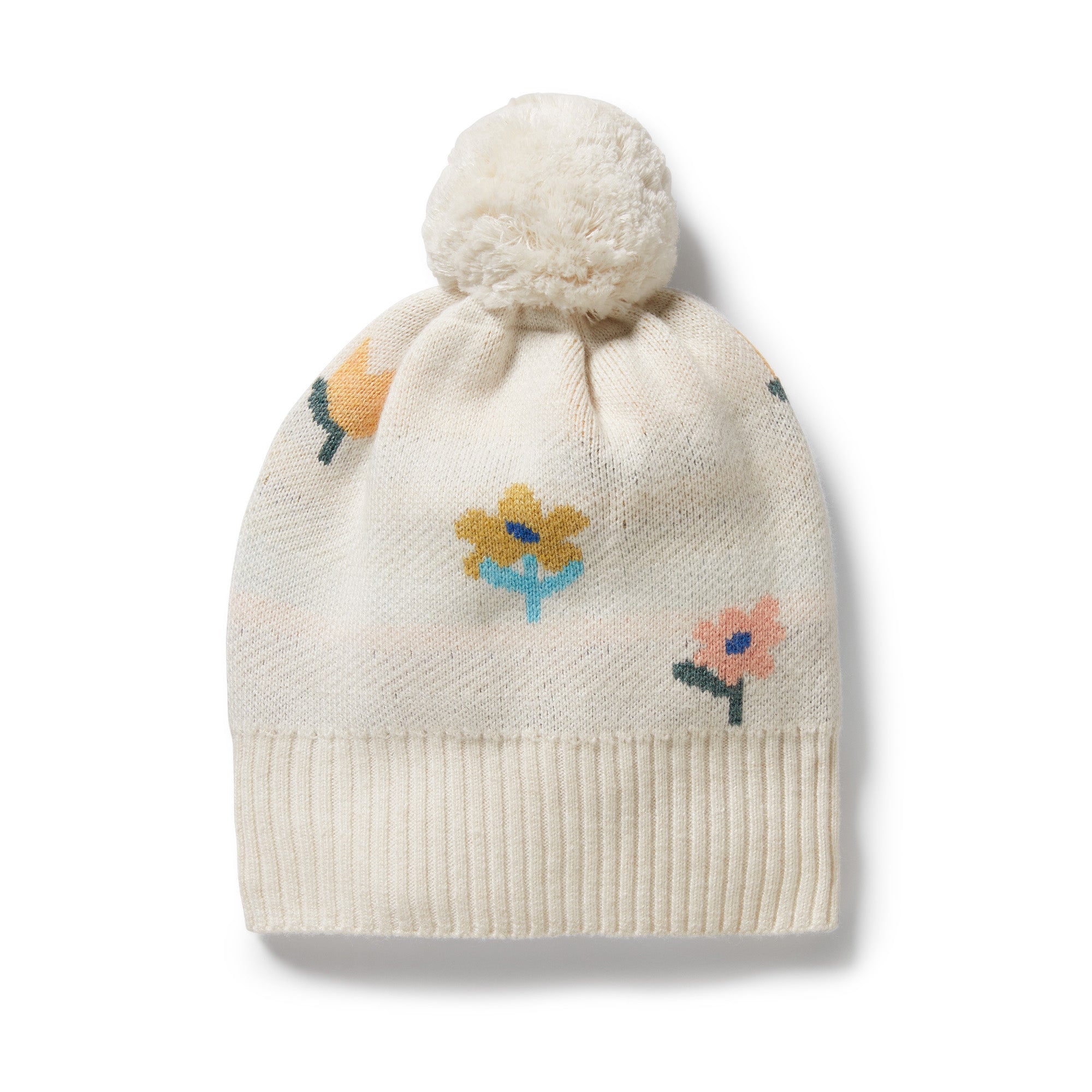 Flower Pop Organic Knitted Jacquard Hat
