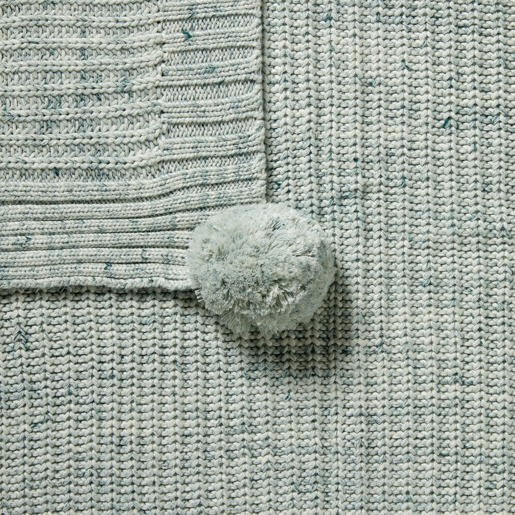 Moss Speckle Organic Knitted Blanket