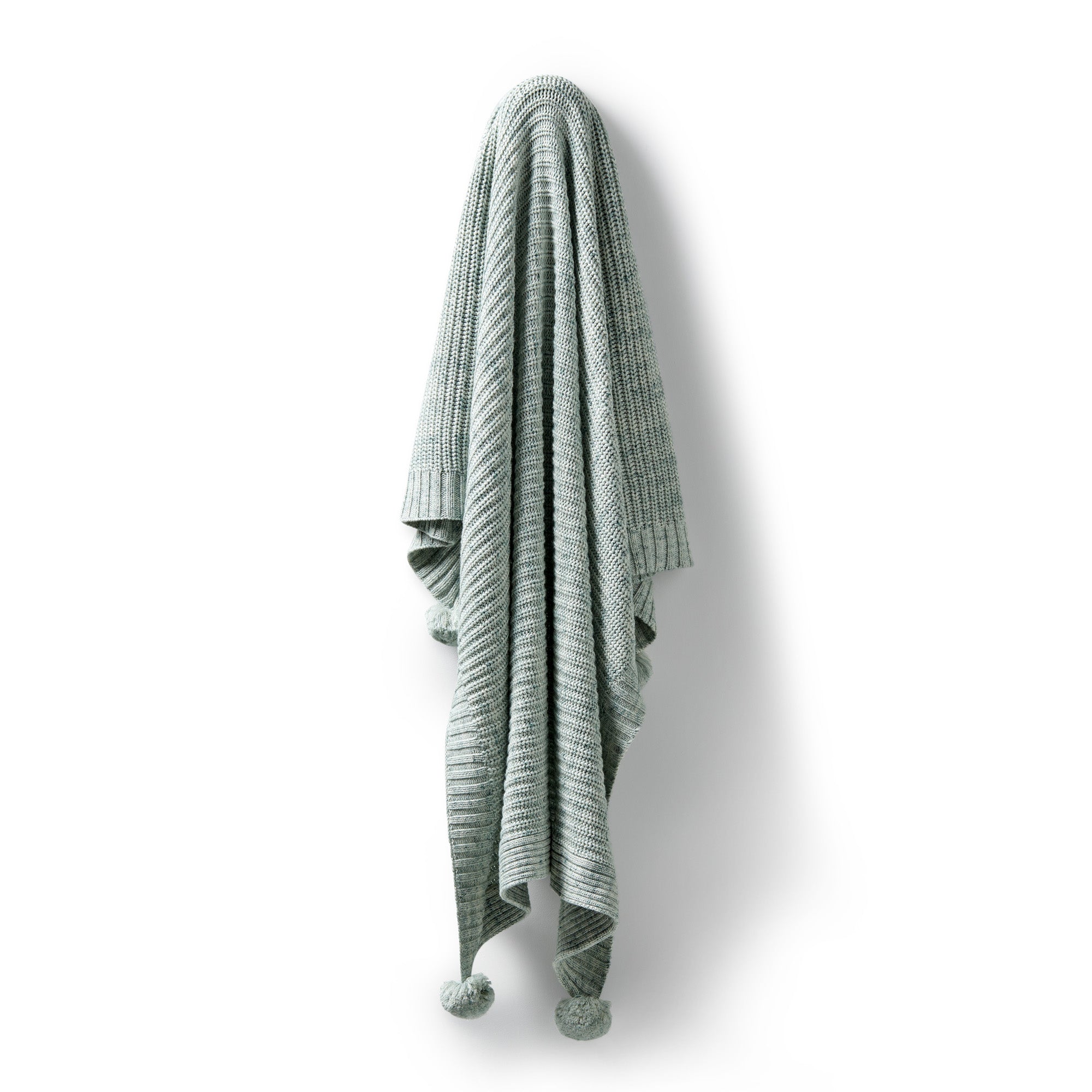 Moss Speckle Organic Knitted Blanket