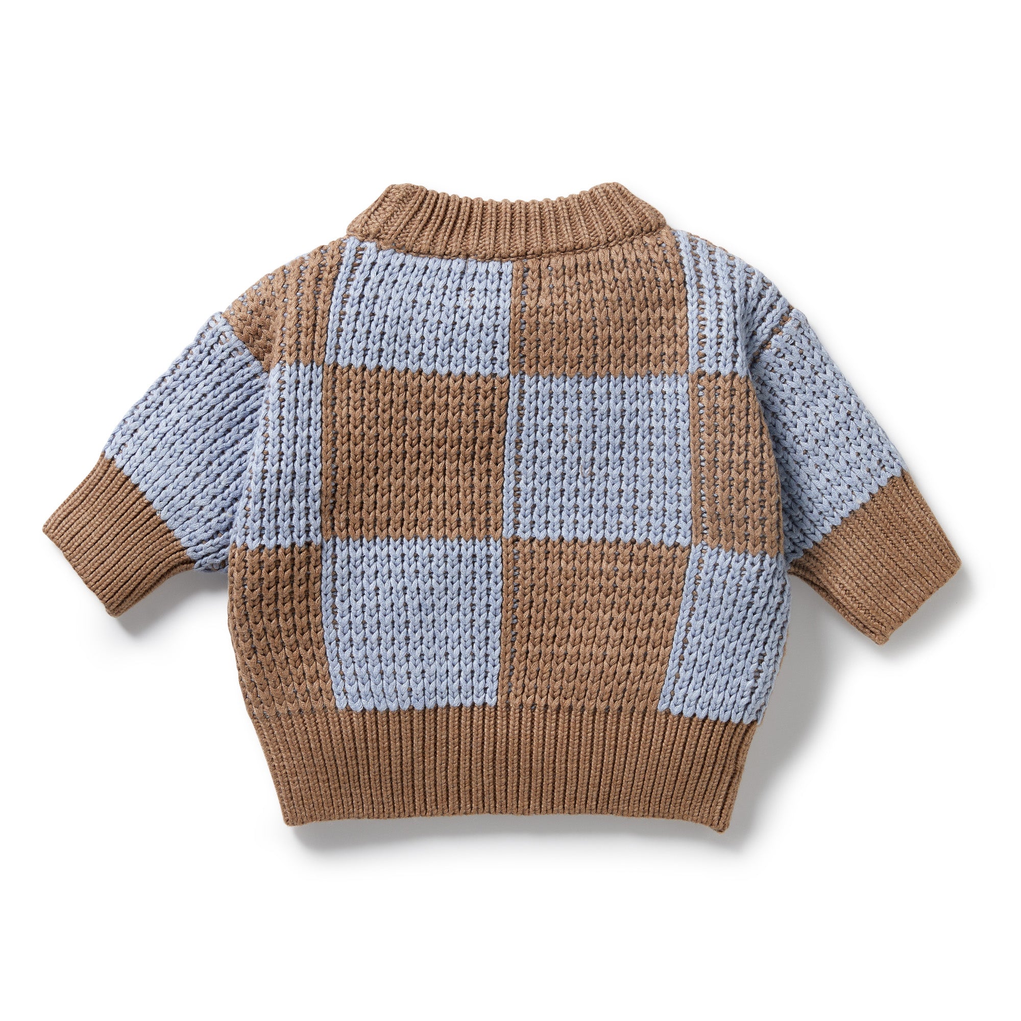 Coco Blue Speckle Organic Check Jumper