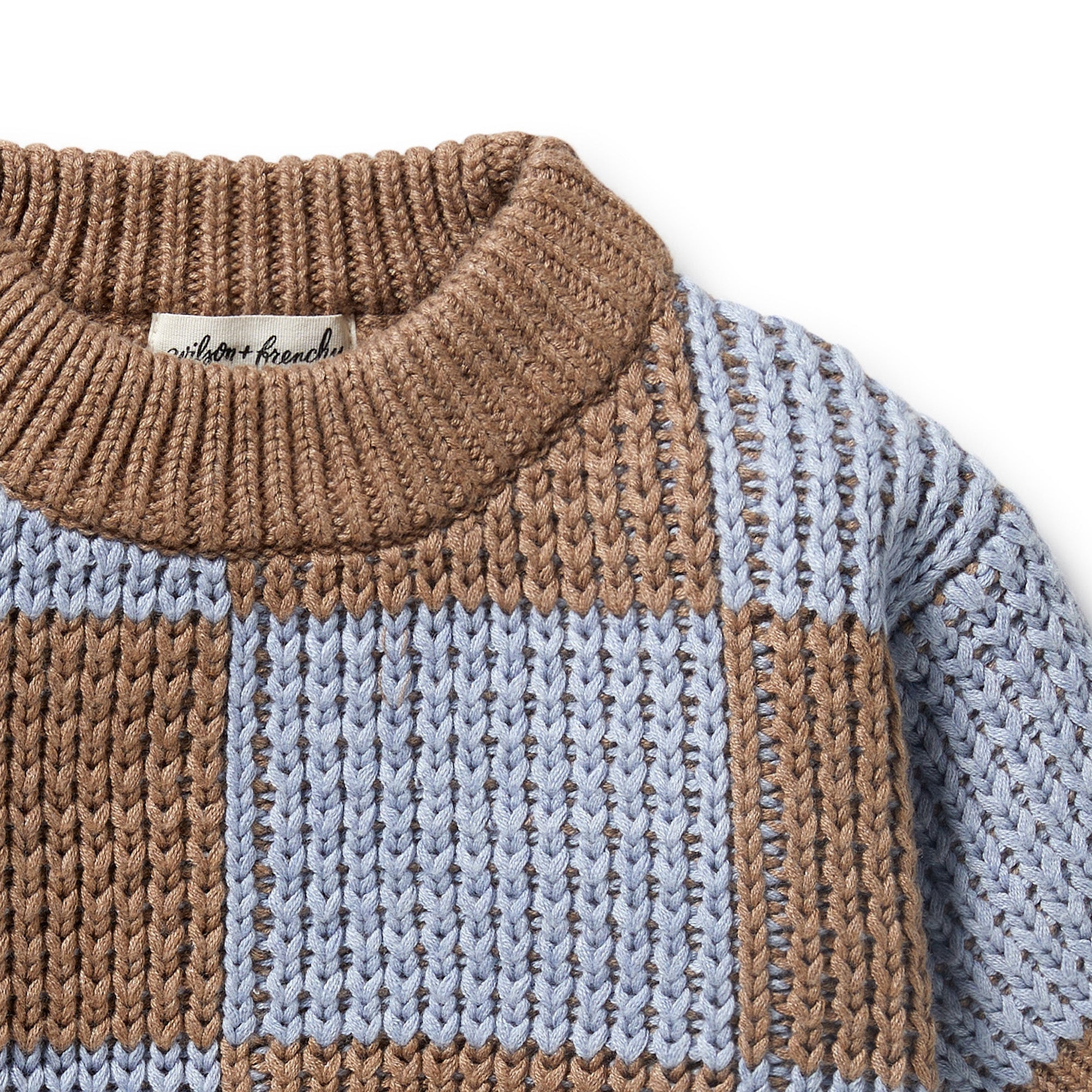 Coco Blue Speckle Organic Check Jumper