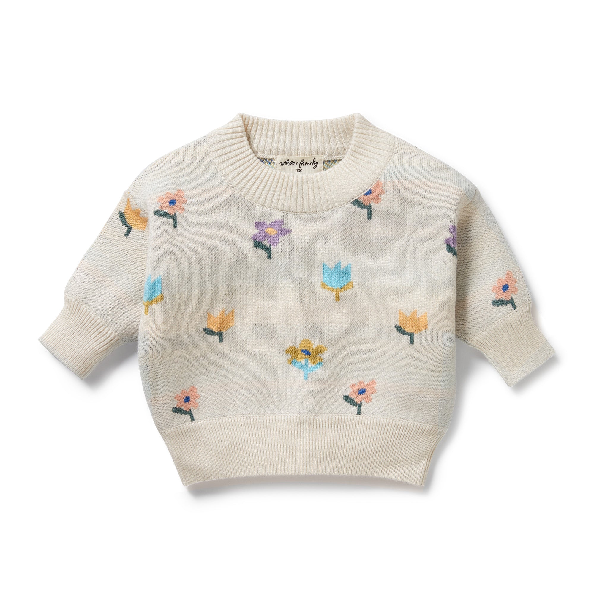 Flower Pop Organic Jacquard Jumper