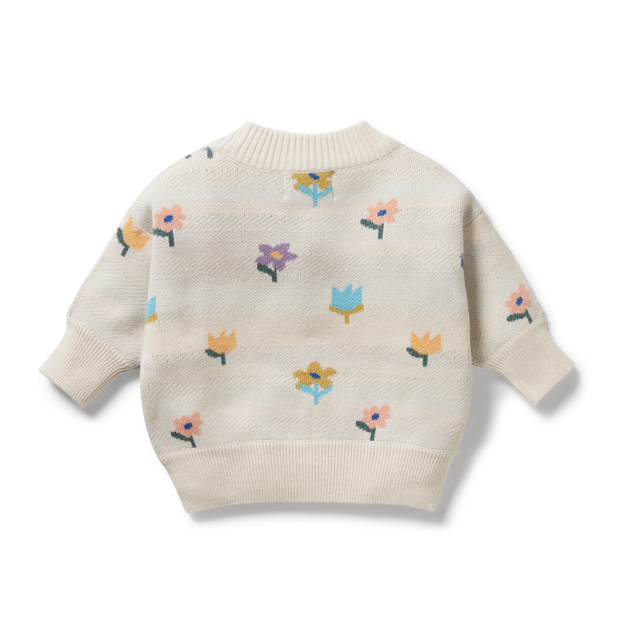 Flower Pop Organic Jacquard Jumper