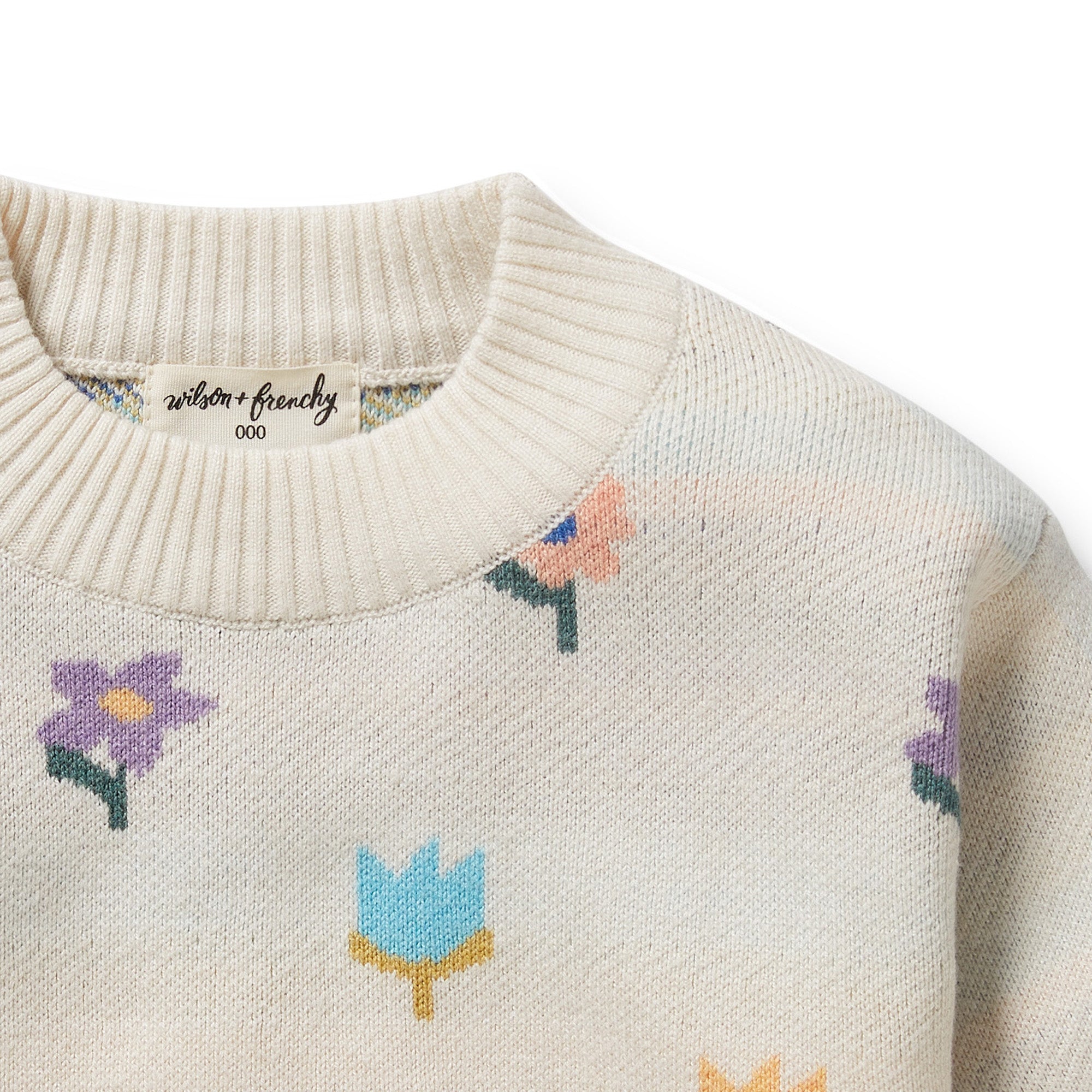 Flower Pop Organic Jacquard Jumper