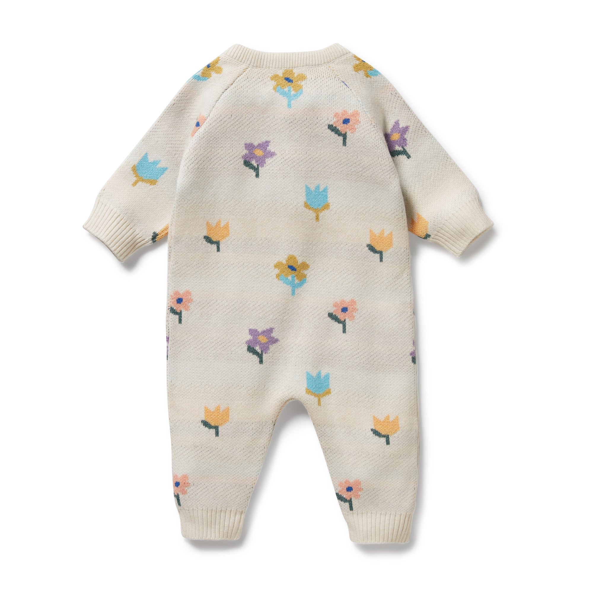 Flower Pop Organic Jacquard Growsuit