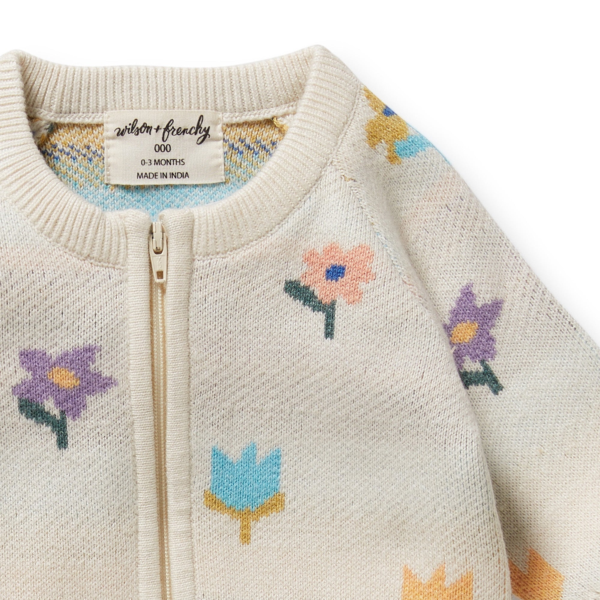 Flower Pop Organic Jacquard Growsuit