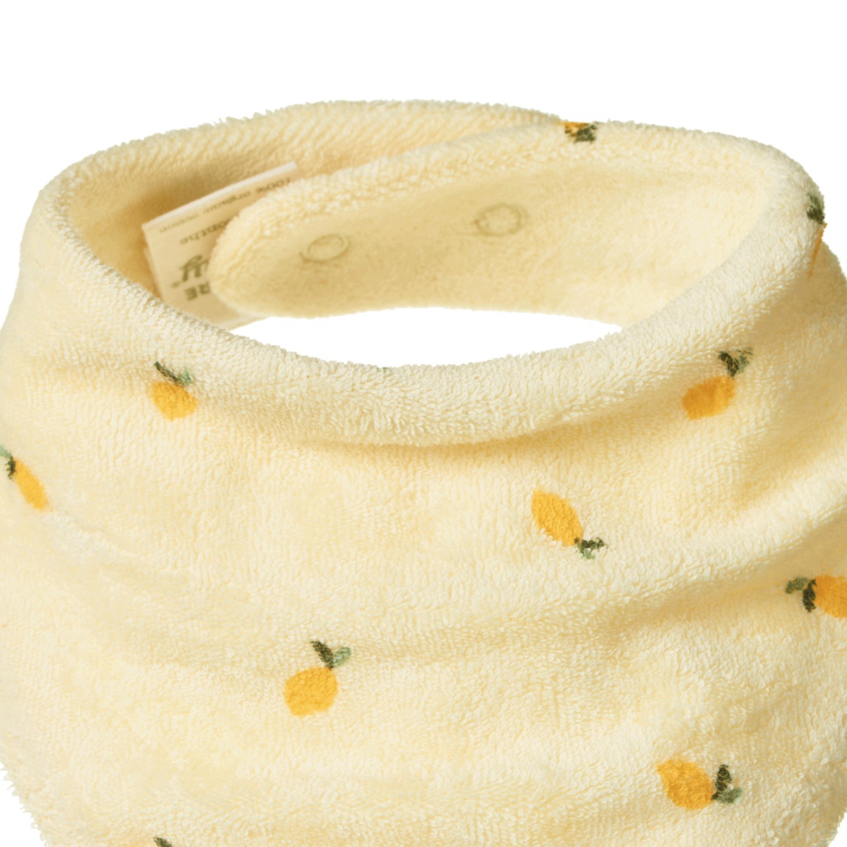 Little Lemon Cream Triangle Bib Terry