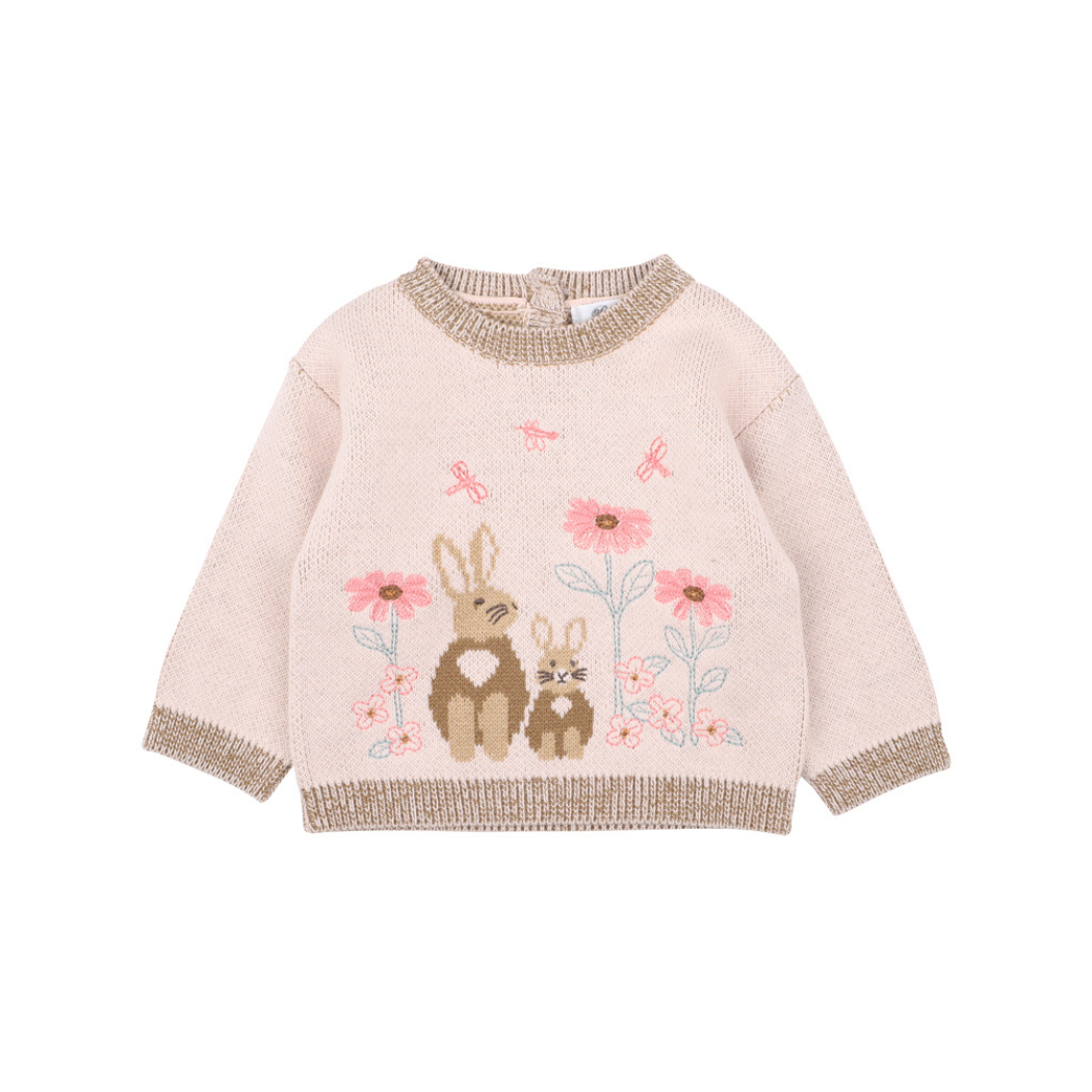 Olive Bunny Knitted Jumper