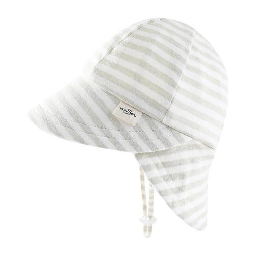 Aria Hat - Sage stripes