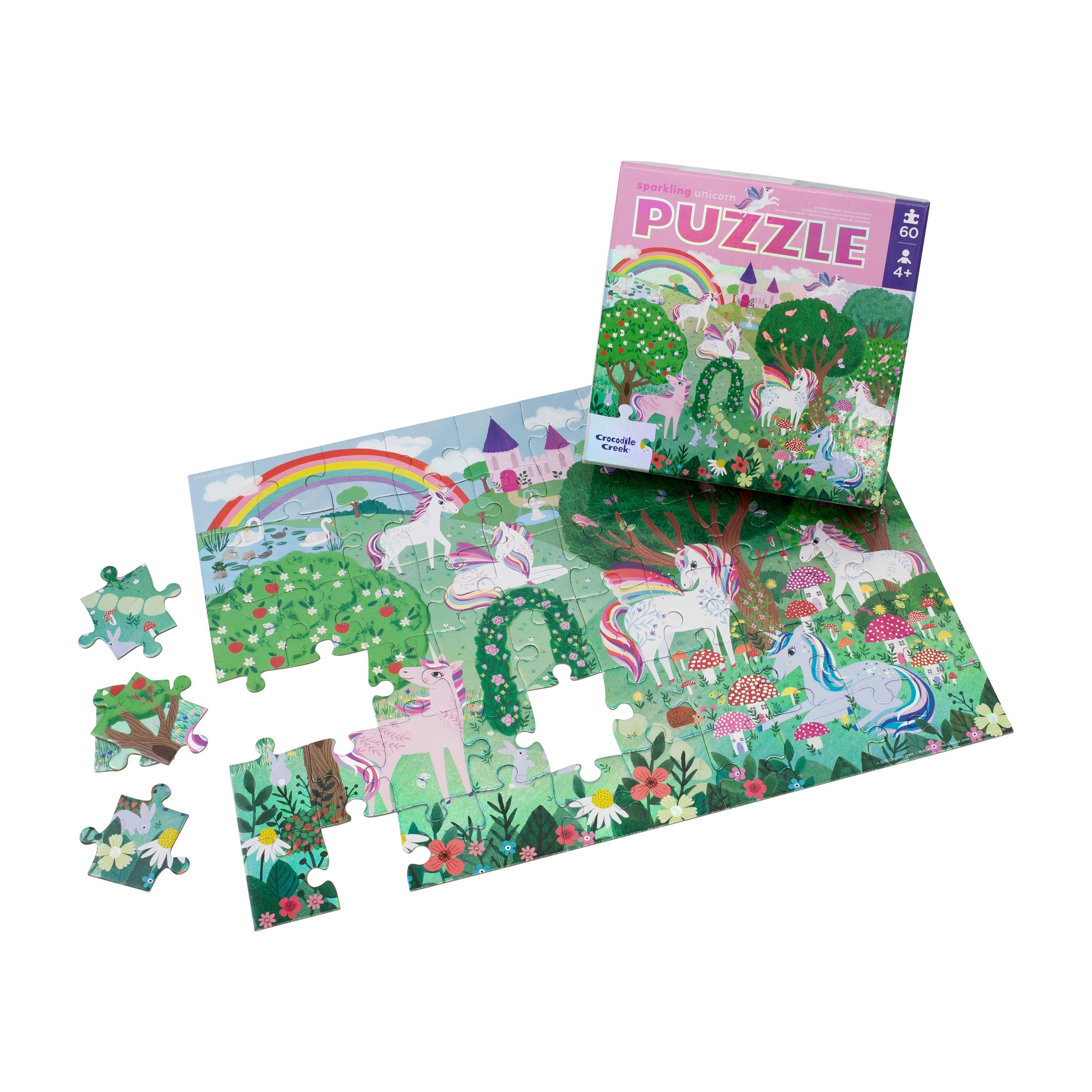 Foil Puzzle 60 pc - Sparkling Unicorn