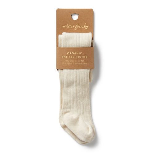 Buttermilk Organic Ribbed Tights