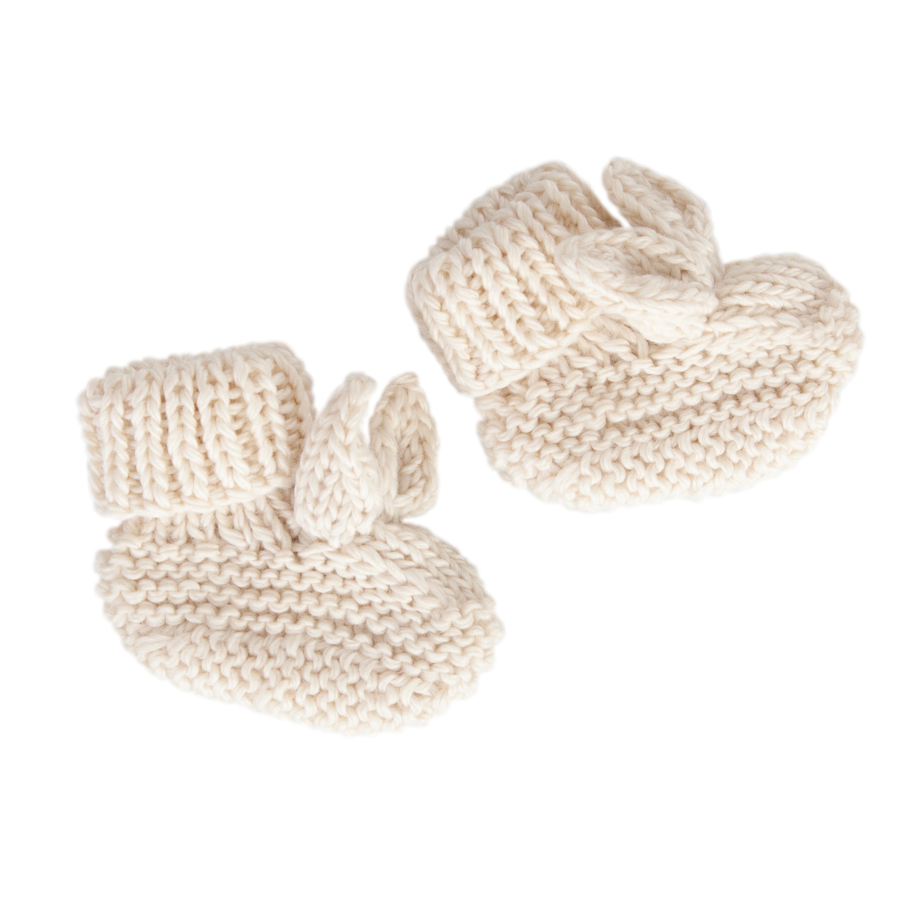 Cream Cottontail Baby Booties