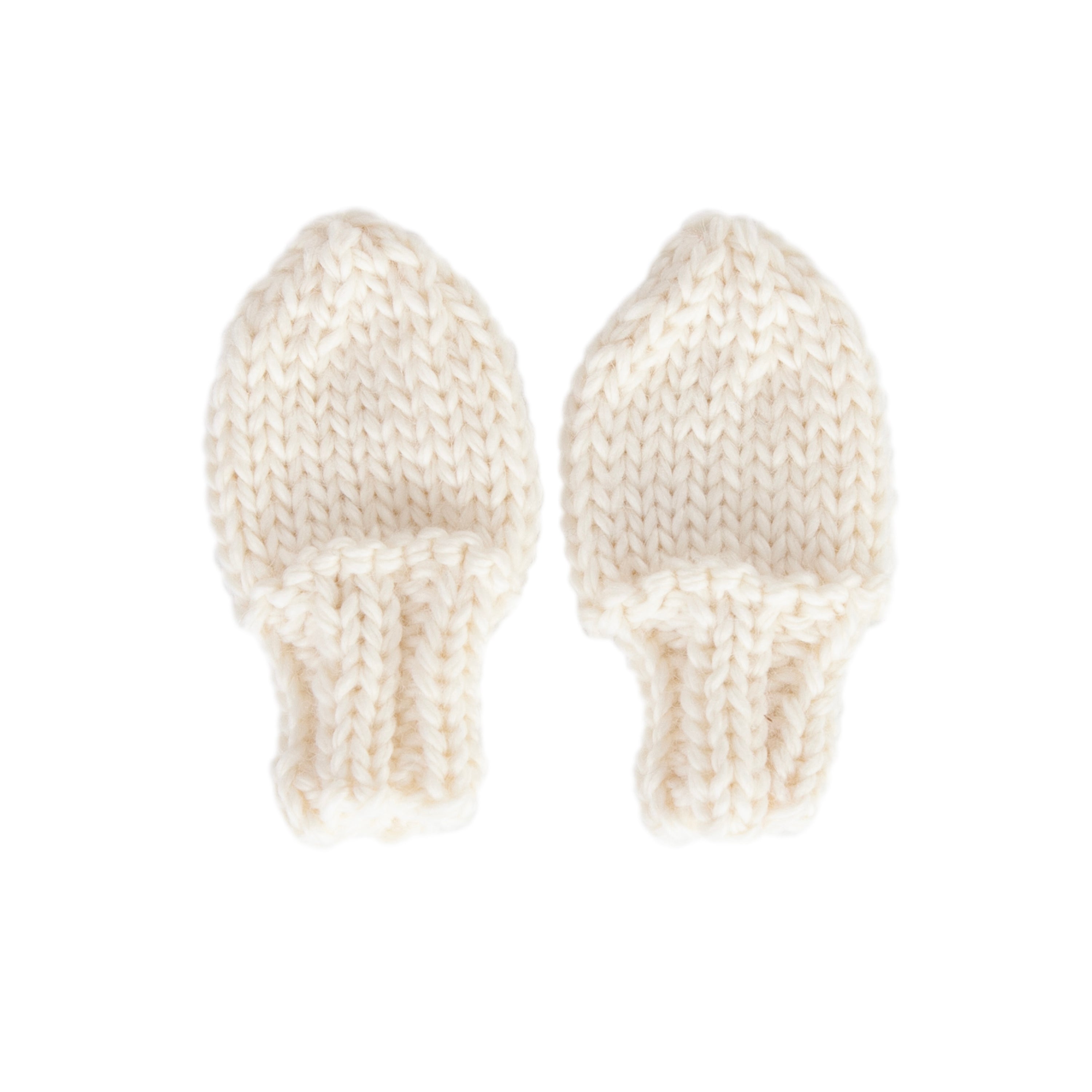 Cream Cottontail Baby Mittens