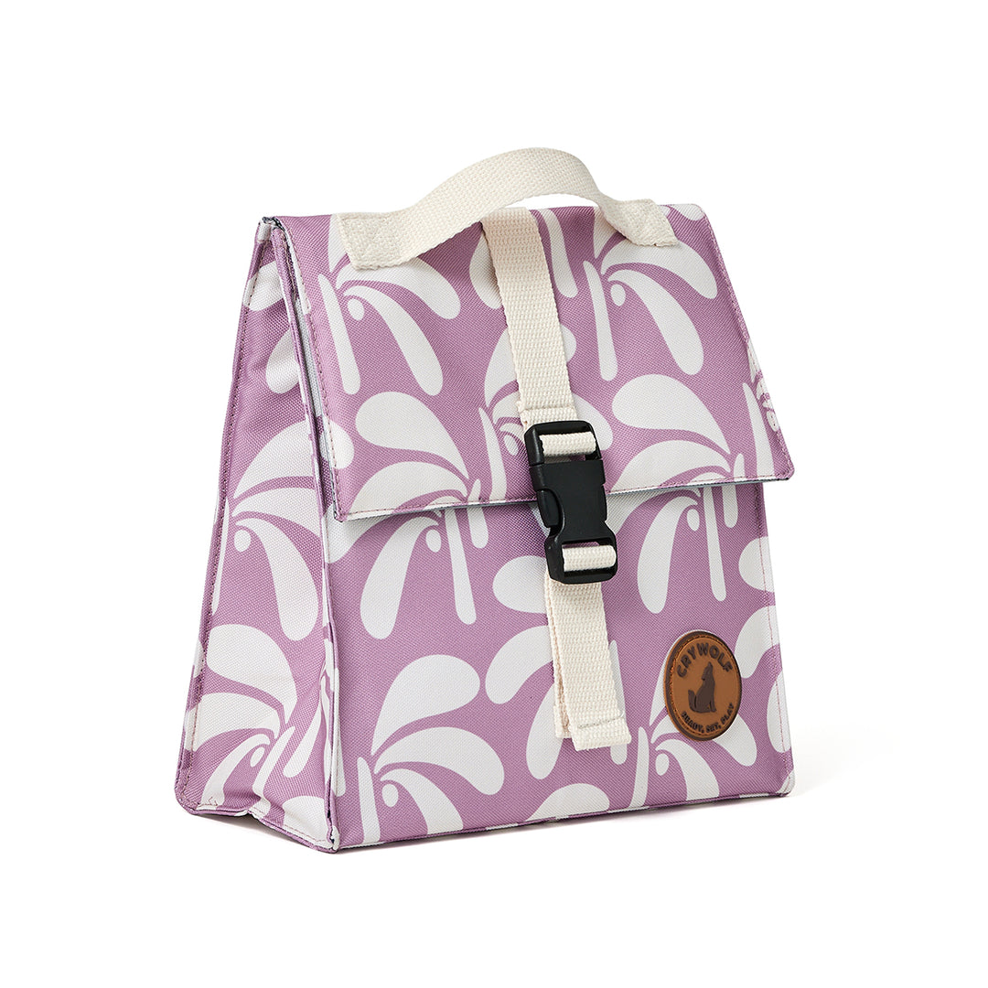 Lilac Palms Insulated Lunch Bag