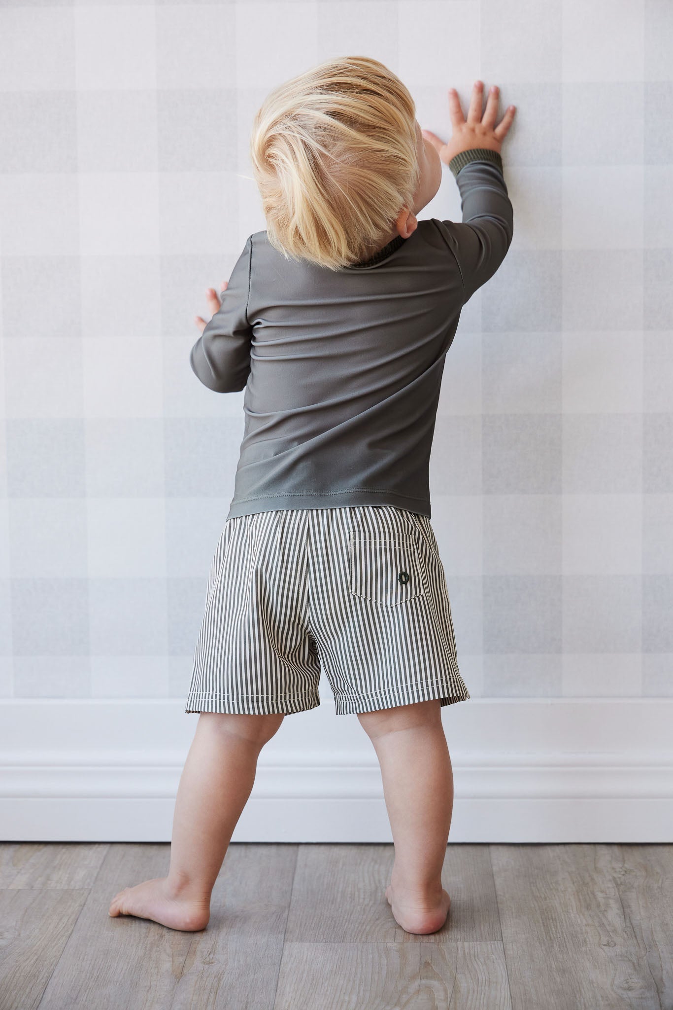 Noah Short - Dark Olive Stripe