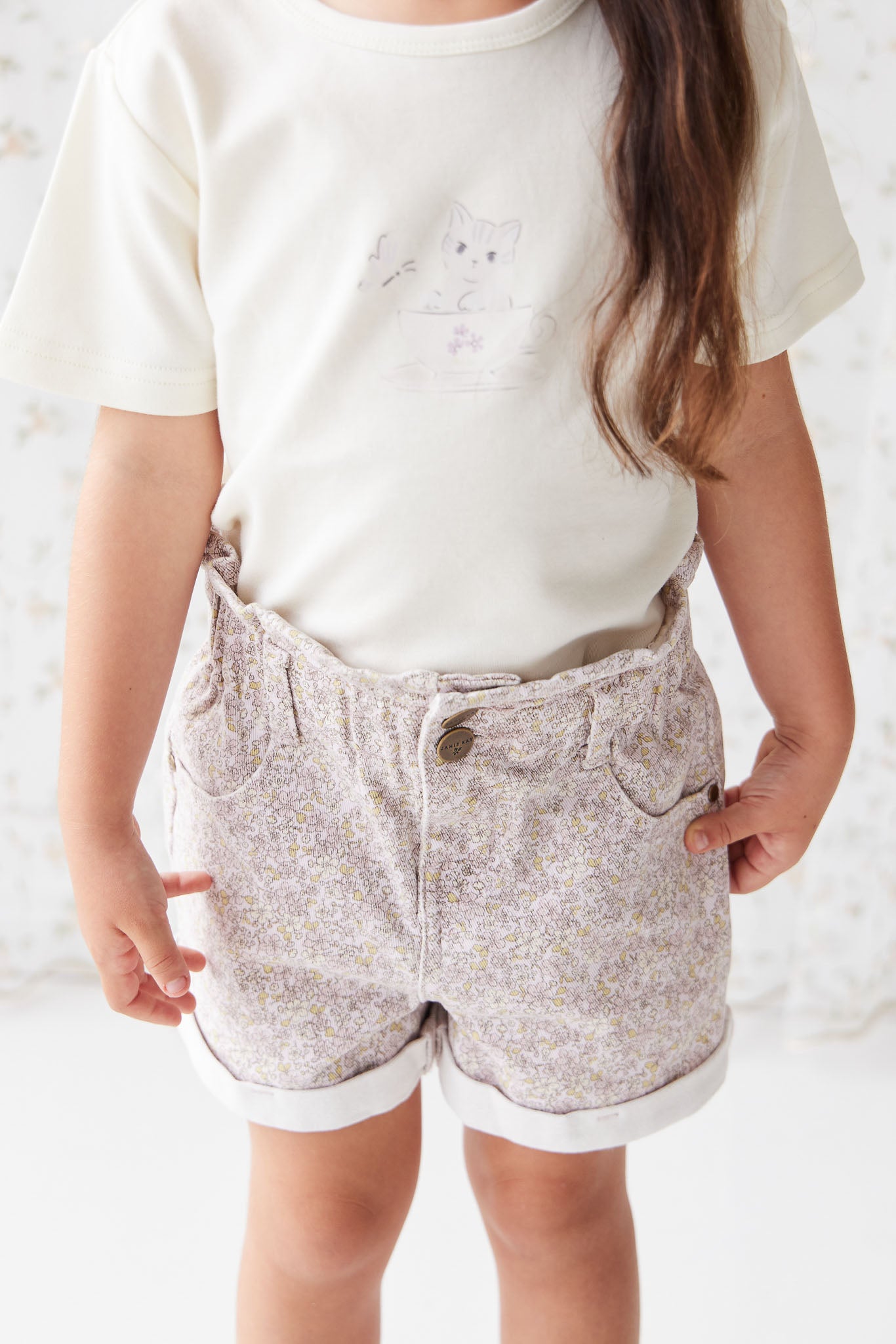 Grace Cotton Twill Short - Chloe Lilac