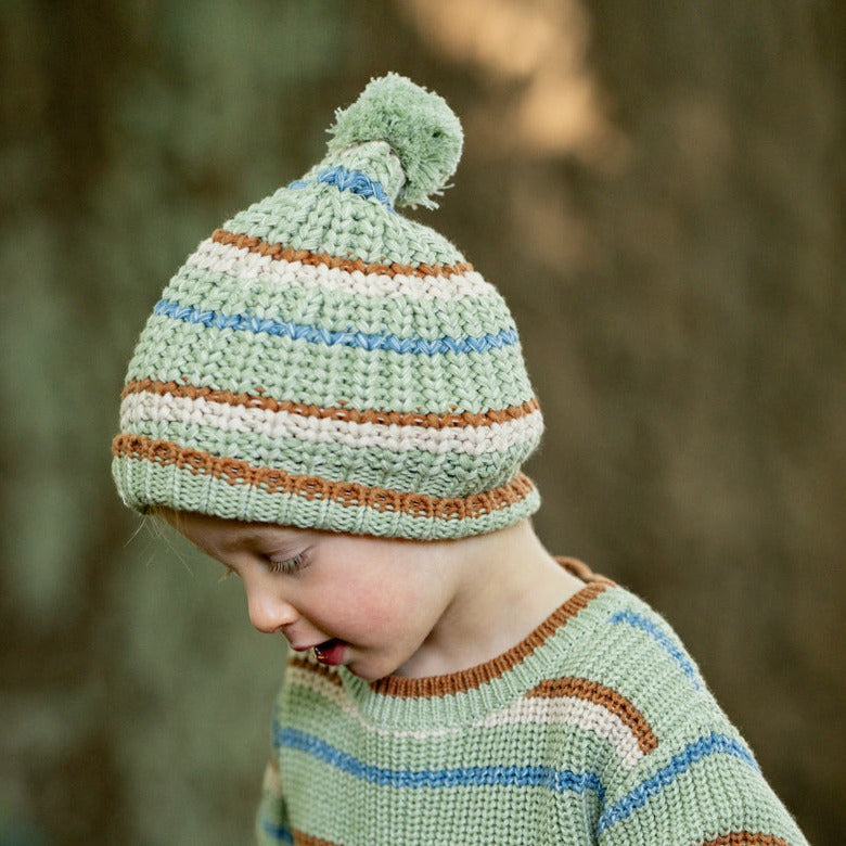 Bug Stripe Knitted Beanie