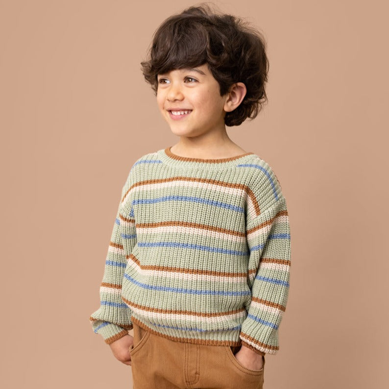 Bug Stripe Knitted Jumper