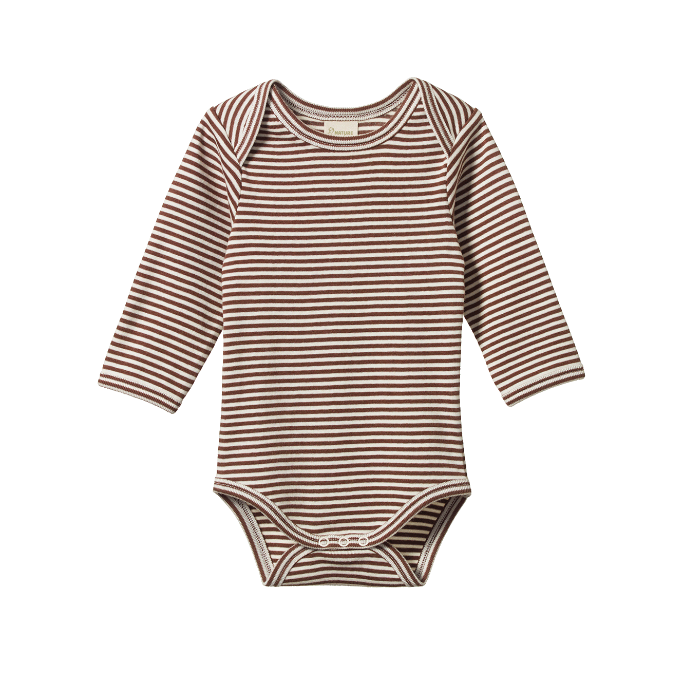 Long Sleeve Bodysuit- Pinecone Stripe