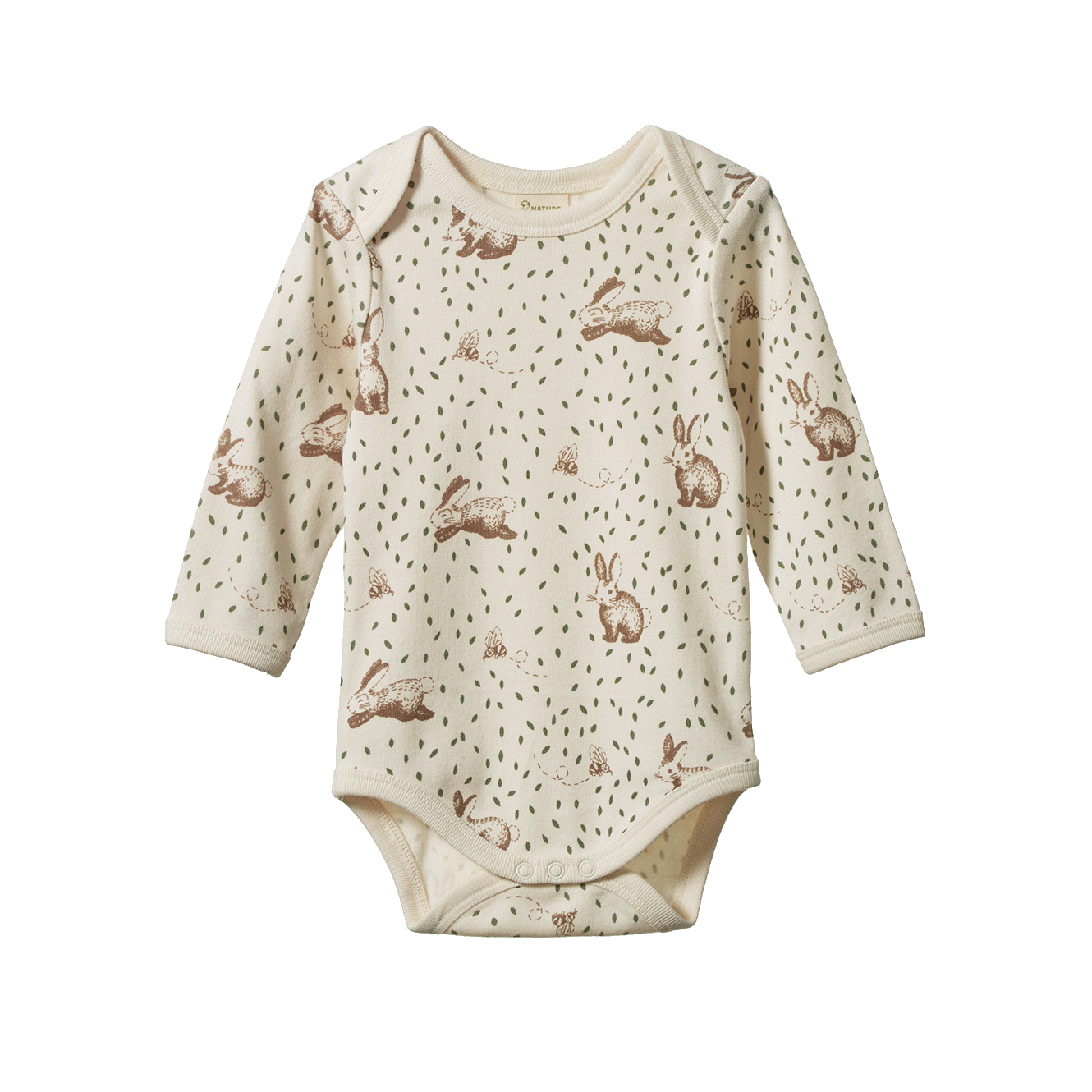 Long Sleeve Bodysuit- Rabbity Print