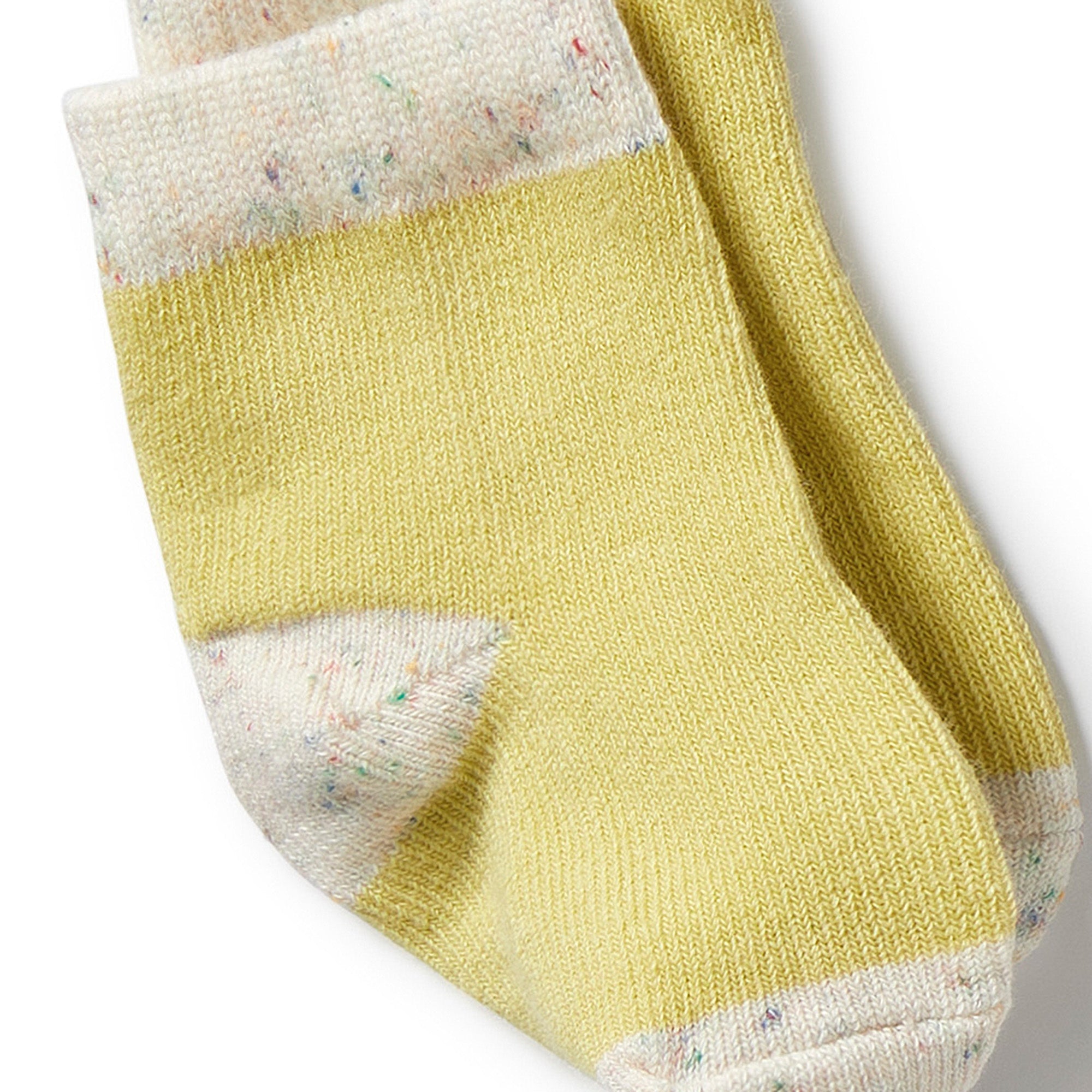 Organic 3 Pk Baby Socks-Endive/Bl/bell/Bl