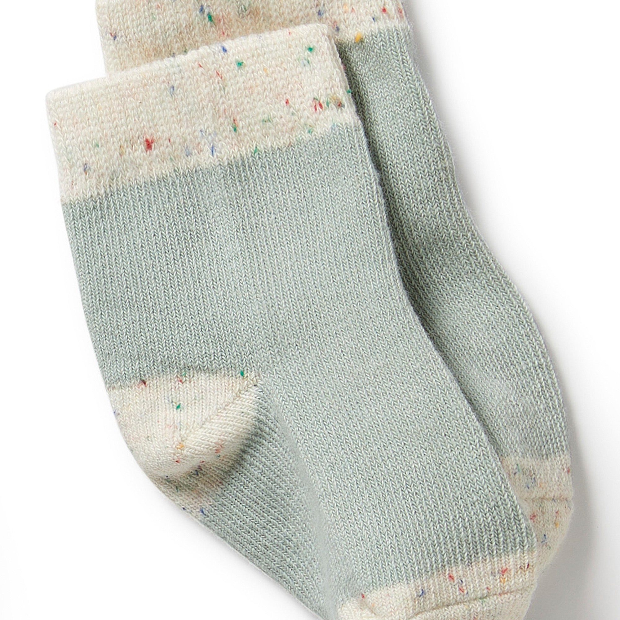 Organic 3 Pk Baby Socks - Mint-Cac-Bl