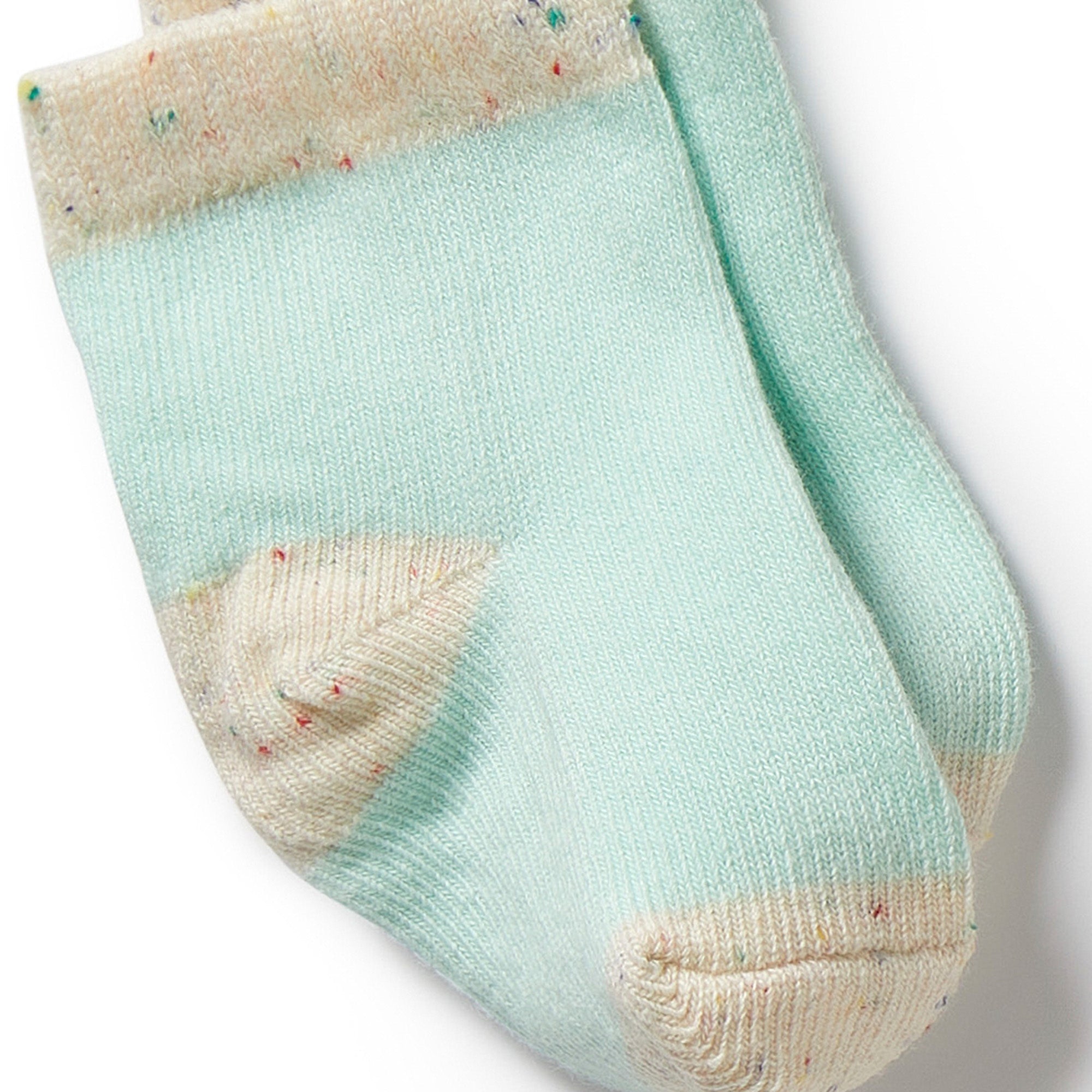 Organic 3 Pk Baby Socks - Mint-Cr-Pk