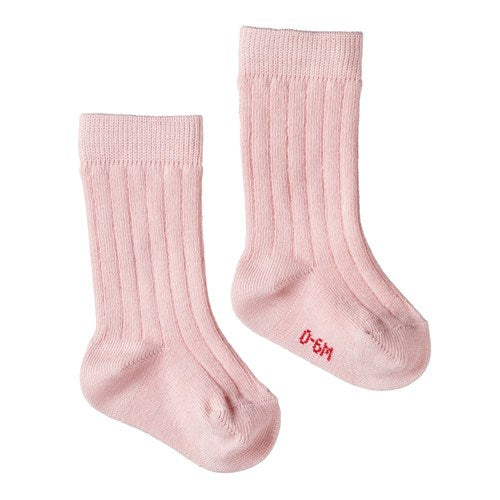 Rose Bud Organic Cotton Rib Socks