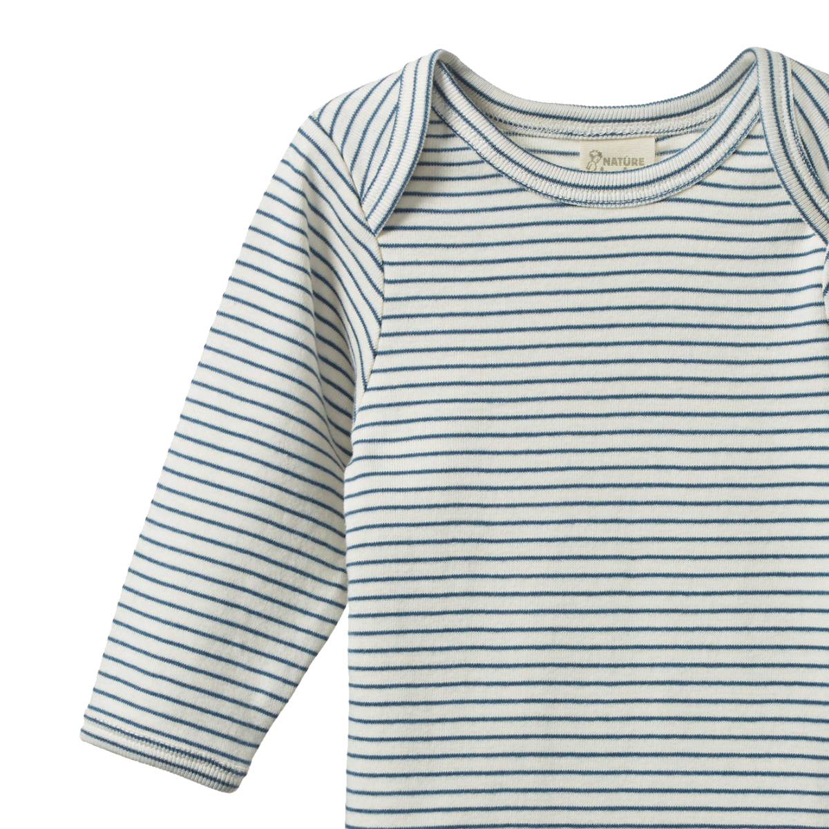 Long Sleeve Bodysuit- Teal Pinstripe