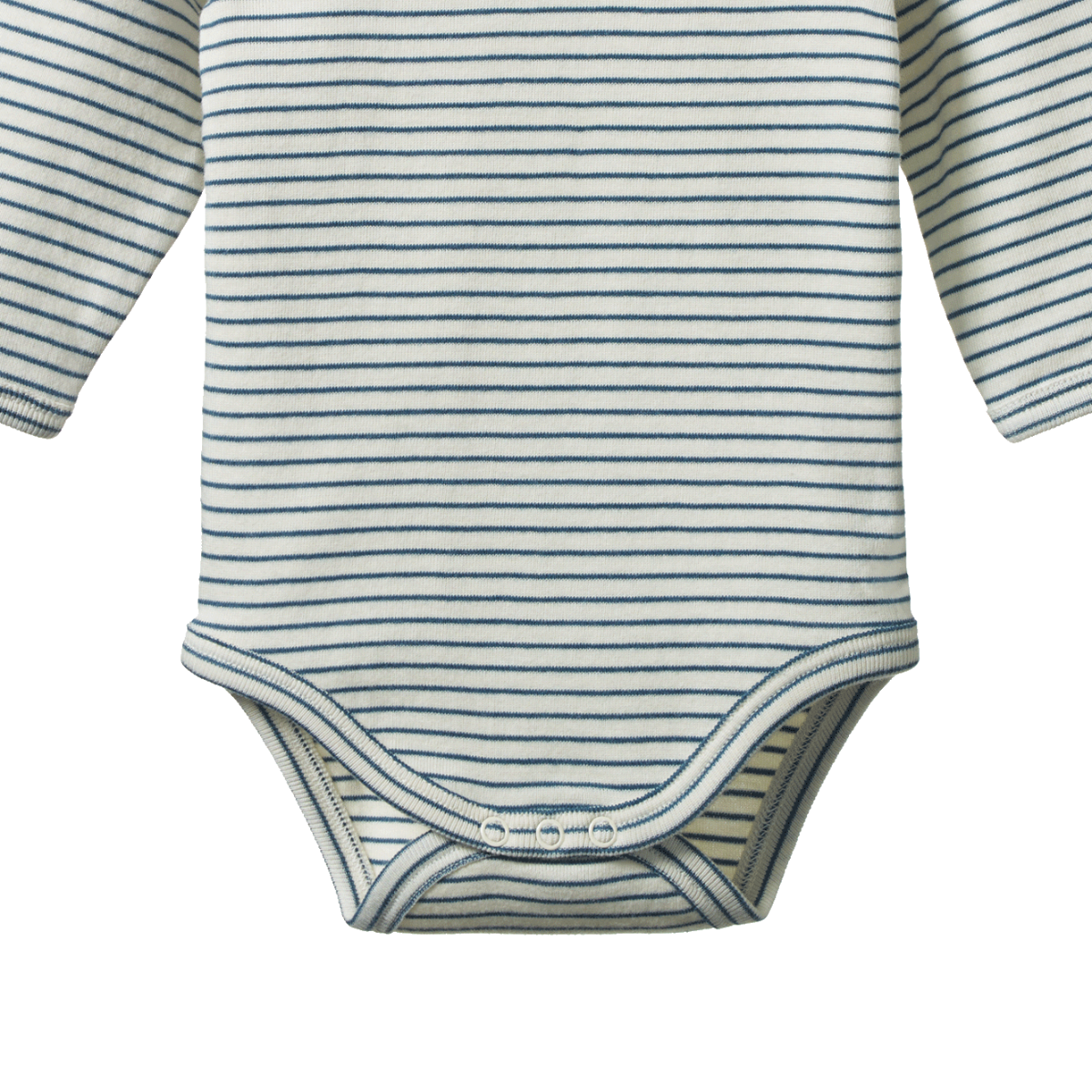 Long Sleeve Bodysuit- Teal Pinstripe