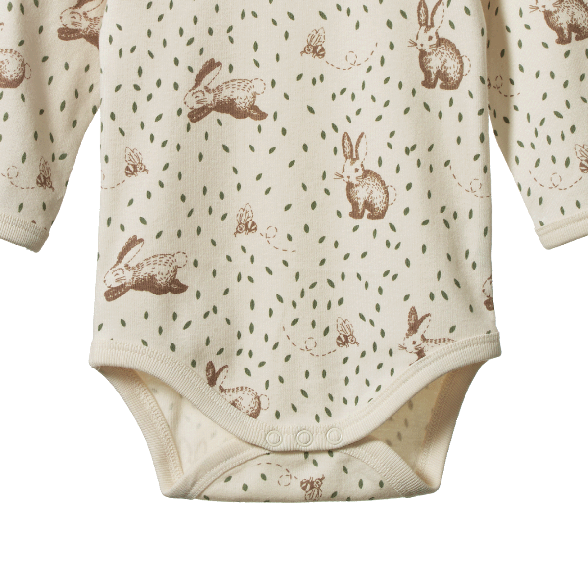 Long Sleeve Bodysuit- Rabbity Print