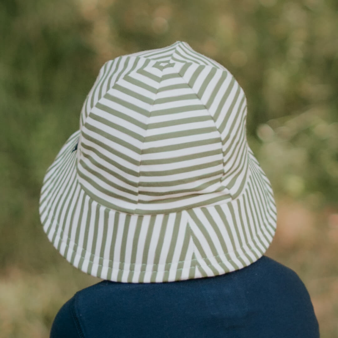 Toddler Bucket Sun Hat - Khaki Stripe