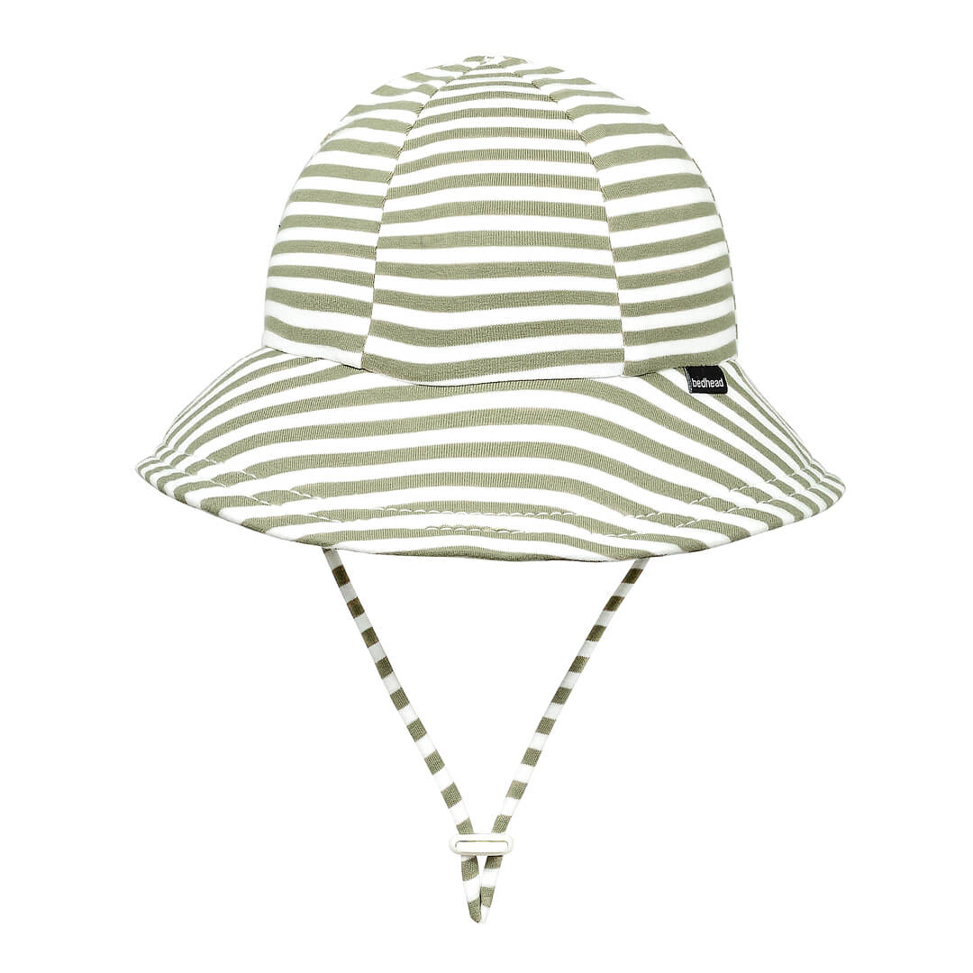 Toddler Bucket Sun Hat - Khaki Stripe